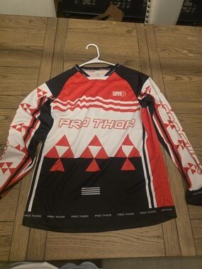 Pro Thor Red, White & Black Motocross Jersey XS